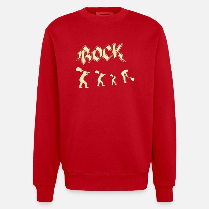 rock - Sweat bio épais oversize fabriqué en UE - rouge