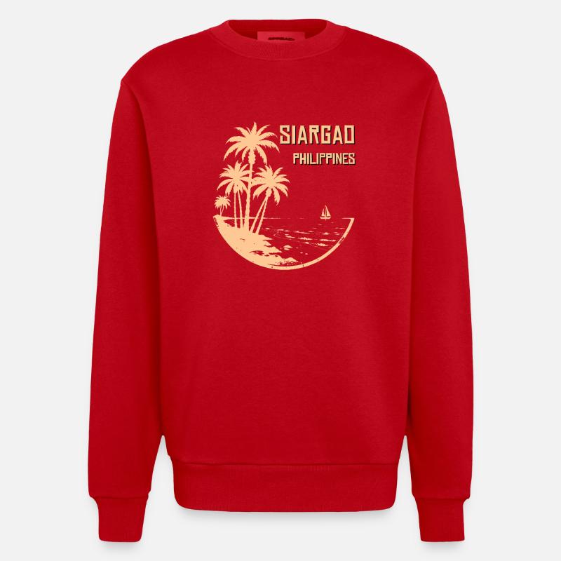 Siargao - Sweat bio épais oversize fabriqué en UE - rouge