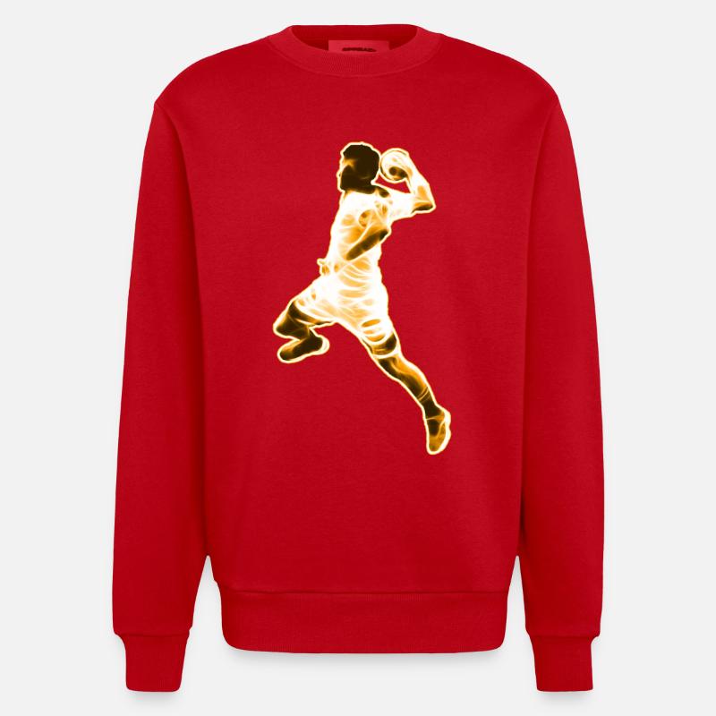 Ein Handballer - Heavyweight Oversized Organic Crew Neck Made in EU - Rot
