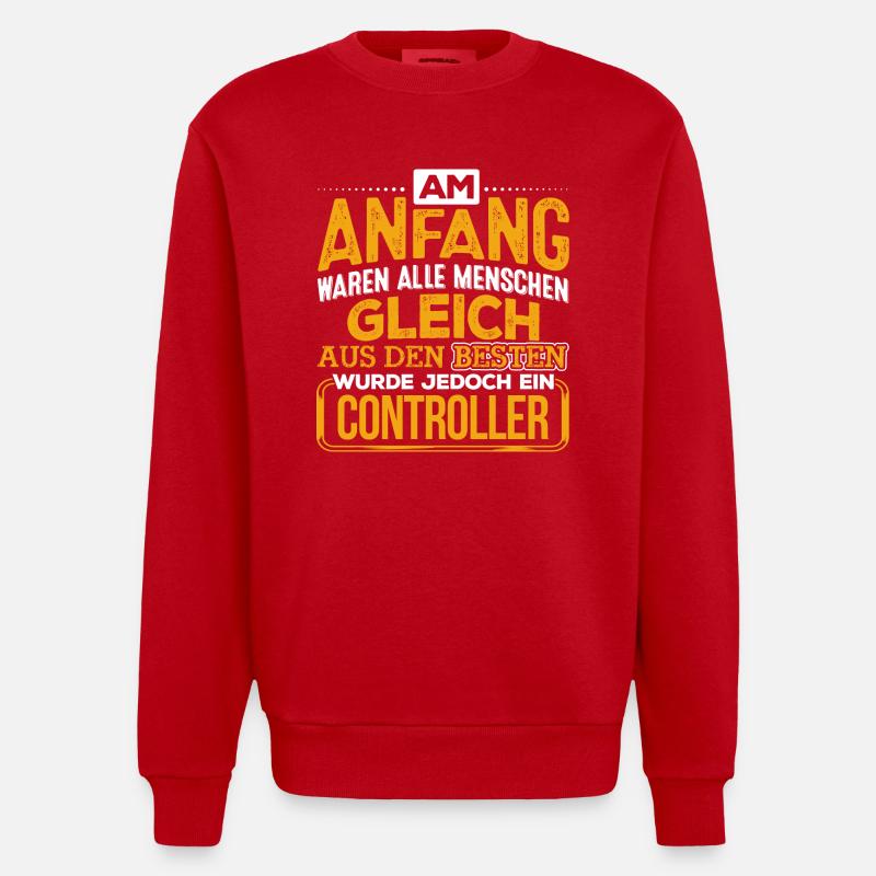 CONTROLLER - Der Beste - Heavyweight Oversized Organic Crew Neck Made in EU - Rot