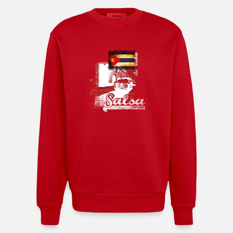 kl_salsa12 - Sweat bio épais oversize fabriqué en UE - rouge