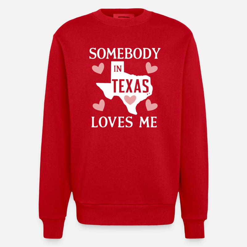 État du Texas Texans Texas - Sweat bio épais oversize fabriqué en UE - rouge