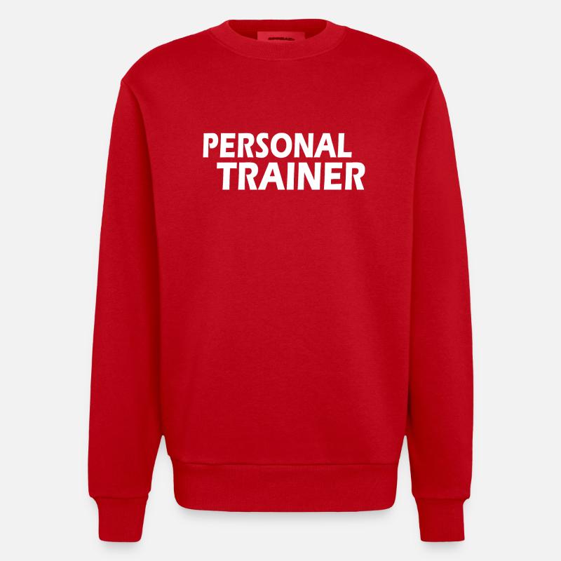 Personal trainer - Sweat bio épais oversize fabriqué en UE - rouge