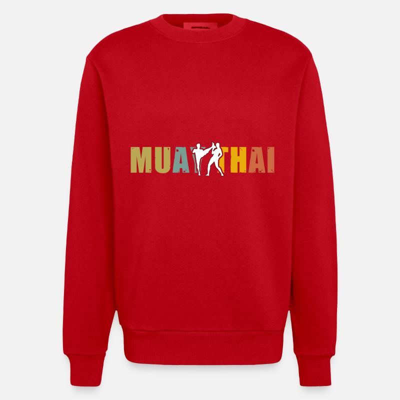 Muay Thaï - Sweat bio épais oversize fabriqué en UE - rouge