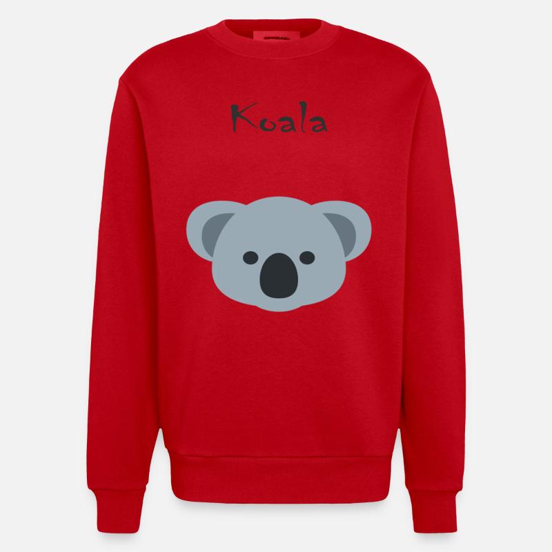 Koala - Heavyweight Oversized Organic Crew Neck Made in EU - Rot