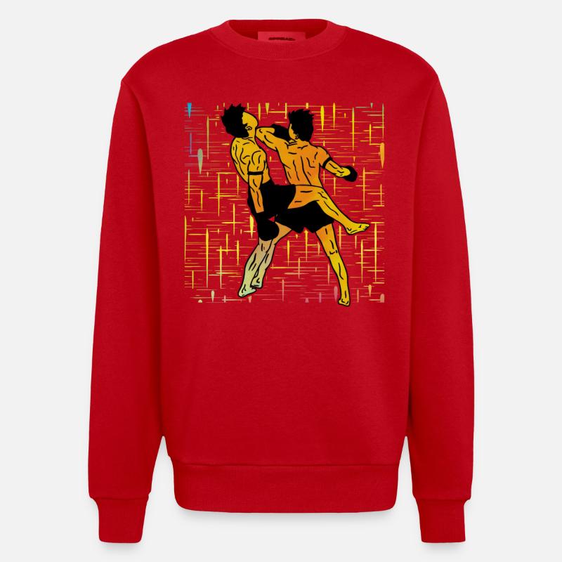 Muay Thaï - Sweat bio épais oversize fabriqué en UE - rouge