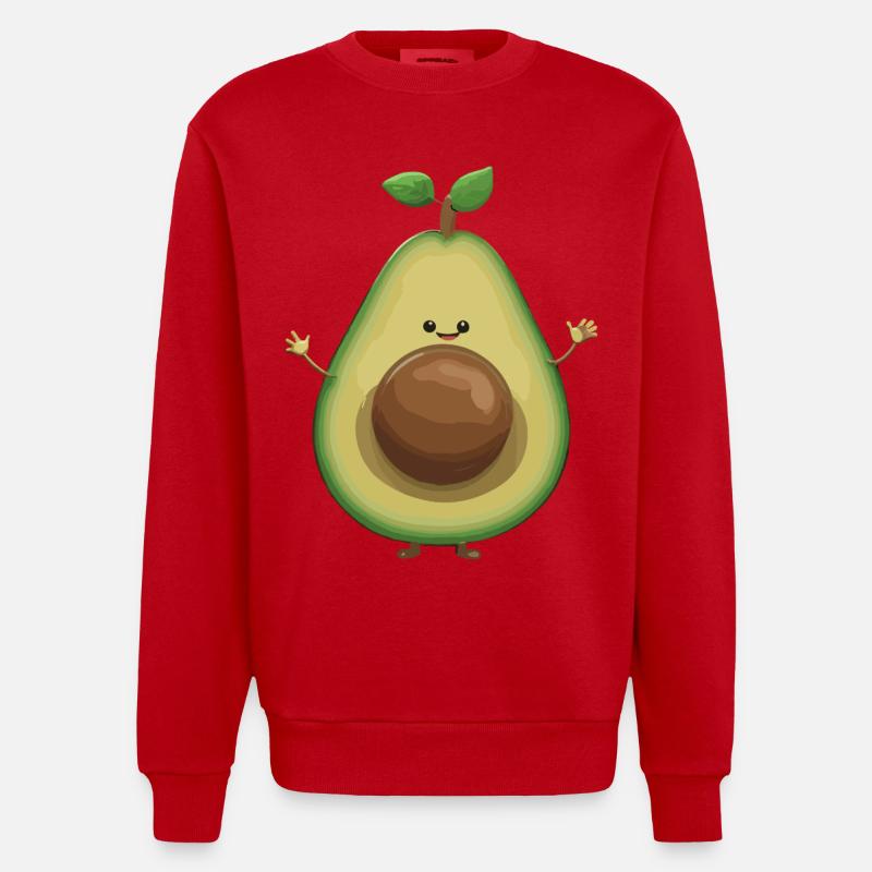 Avocat Doux Drôle Optimisme Cadeau - Sweat bio épais oversize fabriqué en UE - rouge