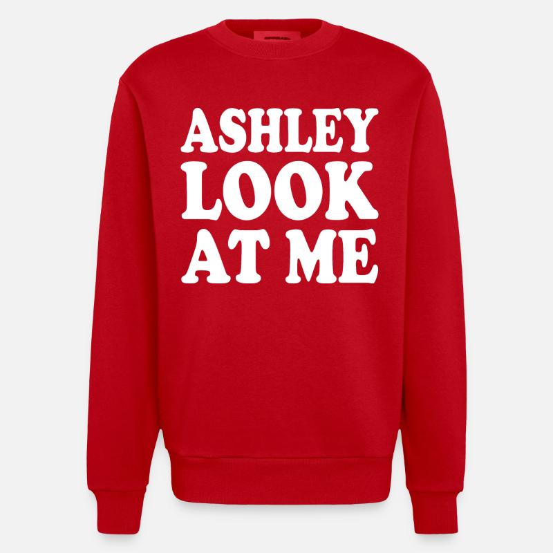 Ashley look at me - Sweat bio épais oversize fabriqué en UE - rouge