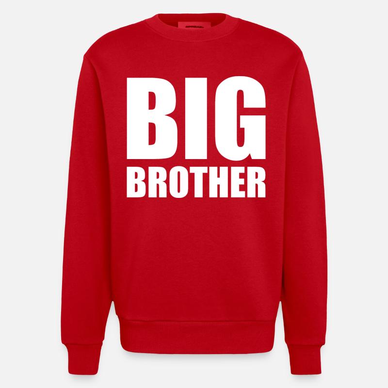 Big brother - Sweat bio épais oversize fabriqué en UE - rouge