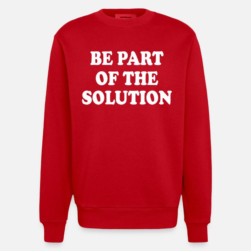 Be part of the solution - Sweat bio épais oversize fabriqué en UE - rouge