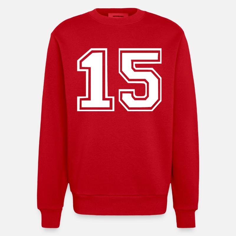 15 - Sweat bio épais oversize fabriqué en UE - rouge