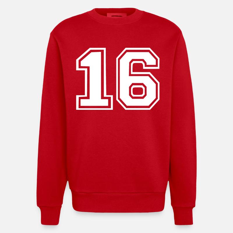 16 - Sweat bio épais oversize fabriqué en UE - rouge