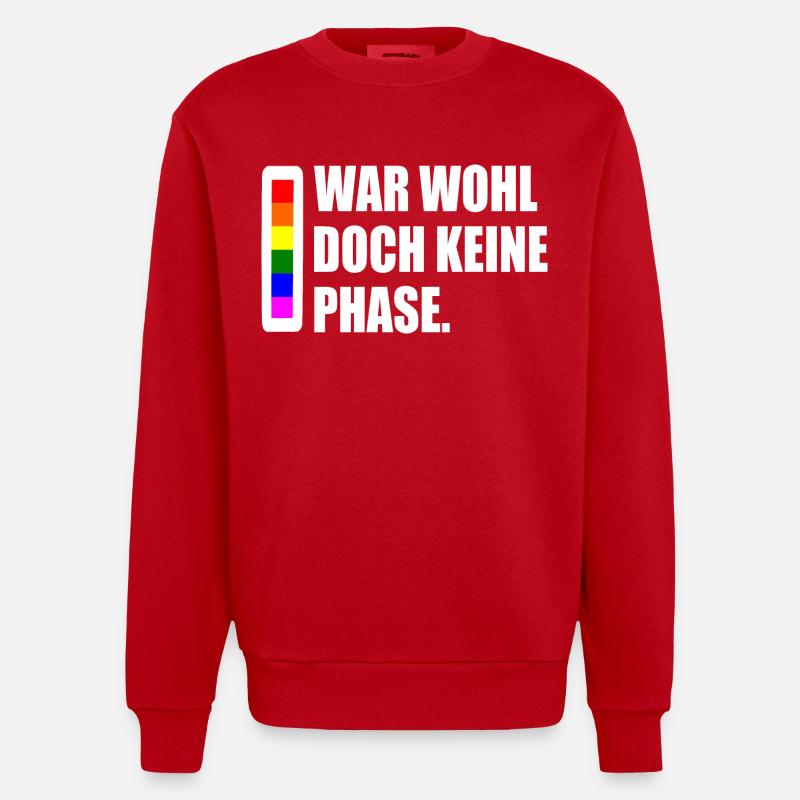 war wohl doch keine phase - Heavyweight Oversized Organic Crew Neck Made in EU - Rot