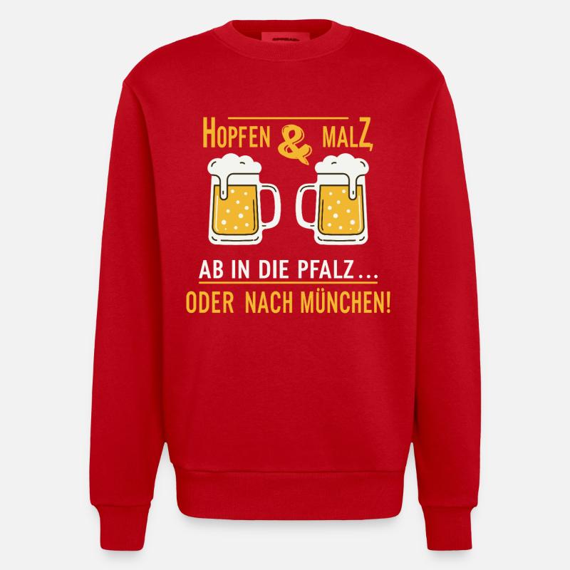 Bierfest - Heavyweight Oversized Organic Crew Neck Made in EU - Rot