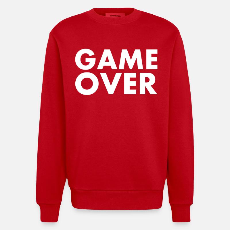Game over - Sweat bio épais oversize fabriqué en UE - rouge