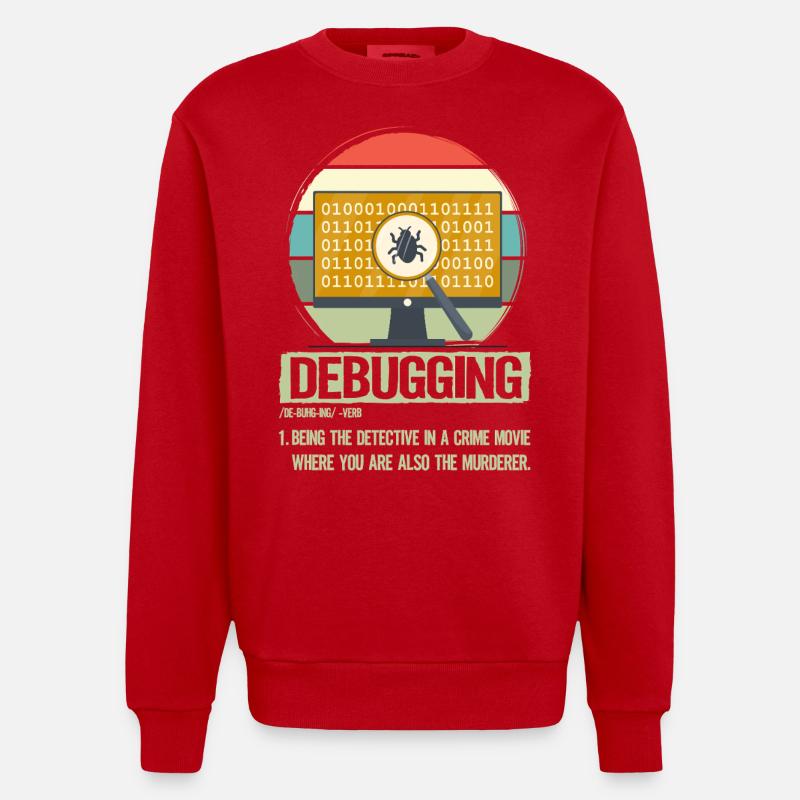 Debuggen - Heavyweight Oversized Organic Crew Neck Made in EU - Rot