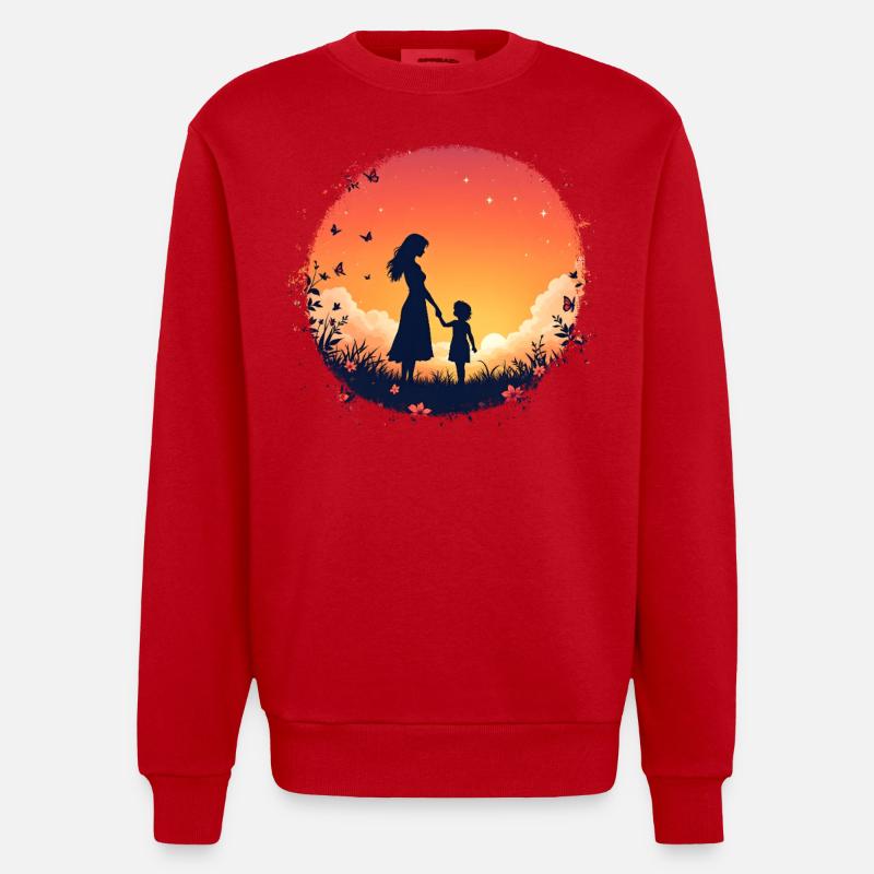 Mère - Sweat bio épais oversize fabriqué en UE - rouge
