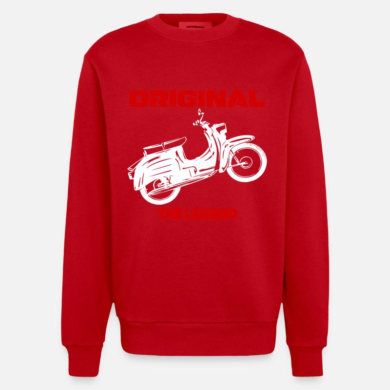 Cyclomoteur Simson Schwalbe RDA - Sweat bio épais oversize fabriqué en UE - rouge