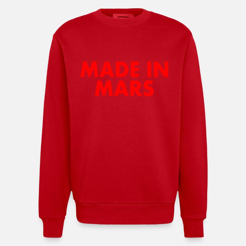 Made in mars - Sweat bio épais oversize fabriqué en UE - rouge