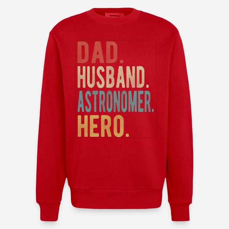 Astronome Papa Mari Héros - Sweat bio épais oversize fabriqué en UE - rouge