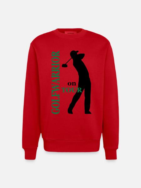 golf - Heavyweight Oversized Organic Crew Neck Made in EU - red