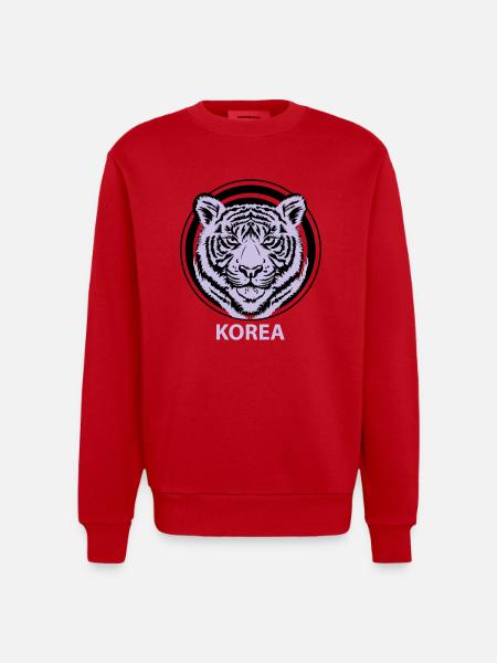 Korea - Heavyweight Oversized Organic Crew Neck Made in EU - Rot