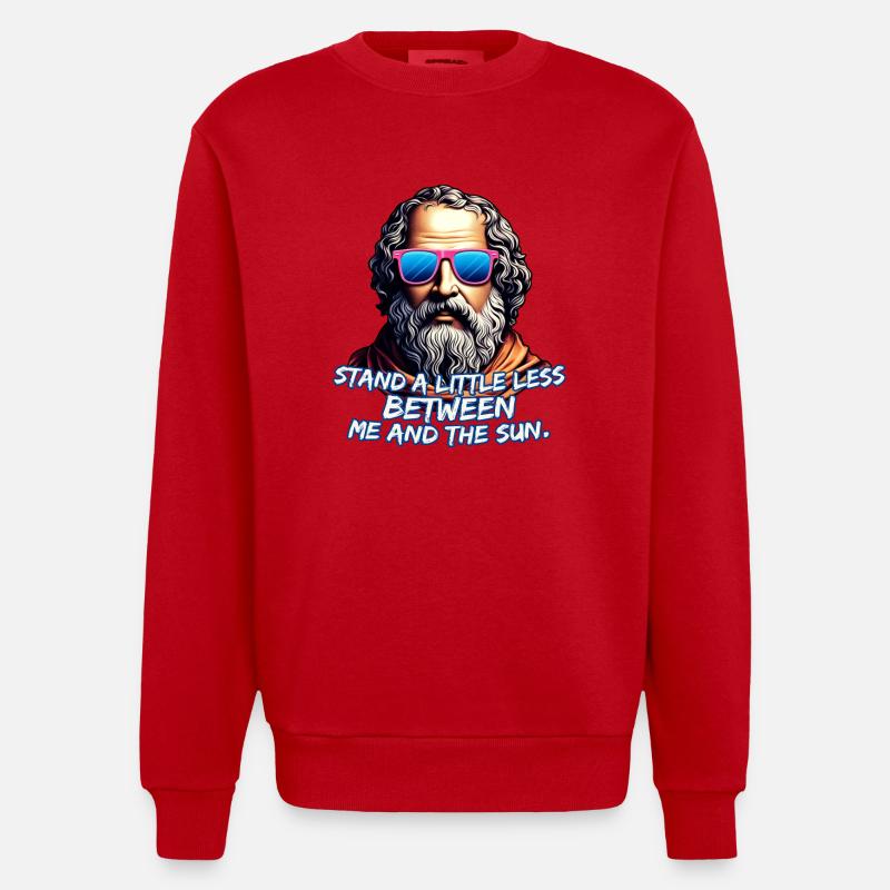 Cooles Diogenes Zitat - Heavyweight Oversized Organic Crew Neck Made in EU - Rot