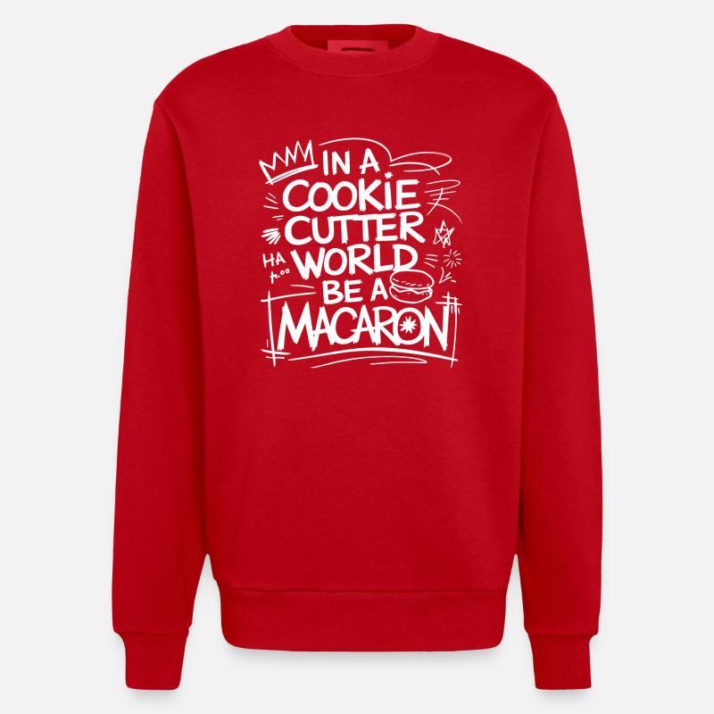 L’individualité comme un macaron - Sweat bio épais oversize fabriqué en UE - rouge