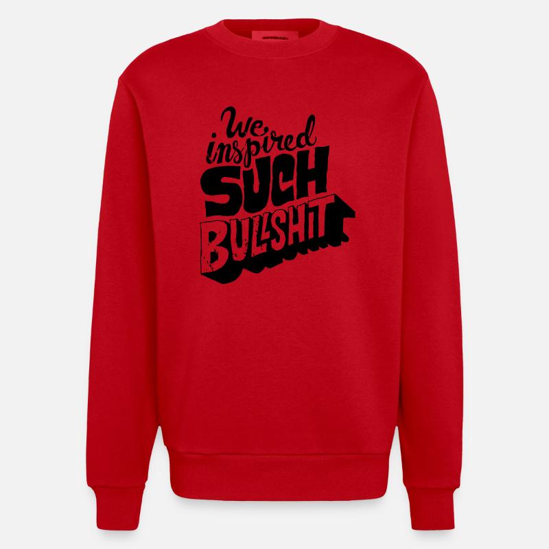 Bullshit - Heavyweight Oversized Organic Crew Neck Made in EU - Rot