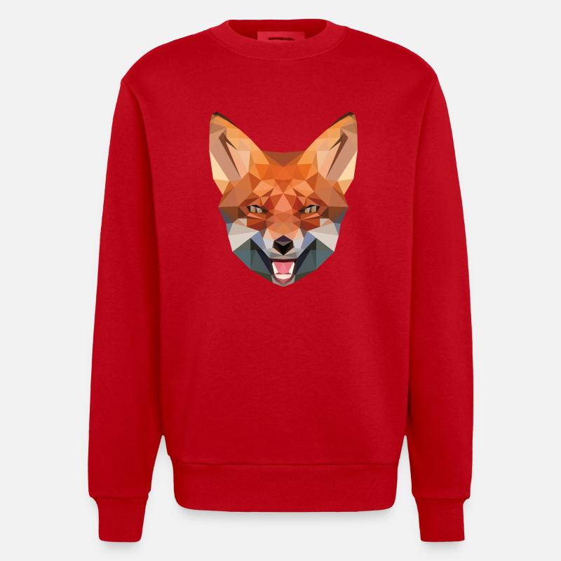 fuchs - Heavyweight Oversized Organic Crew Neck Made in EU - Rot