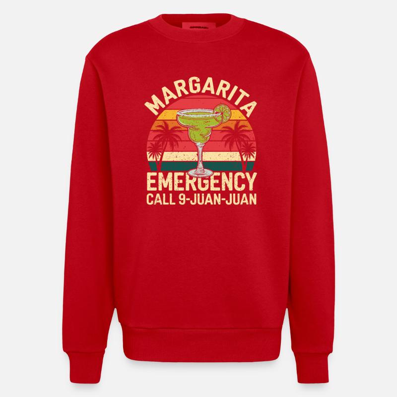 Spaßiger Cocktail-Spruch - Heavyweight Oversized Organic Crew Neck Made in EU - Rot