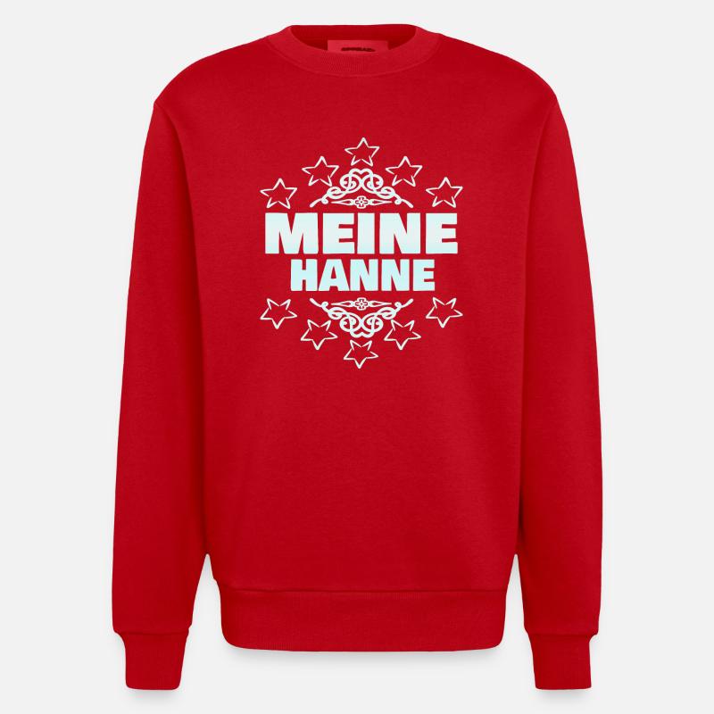 Hanne als Mädchen - Heavyweight Oversized Organic Crew Neck Made in EU - Rot