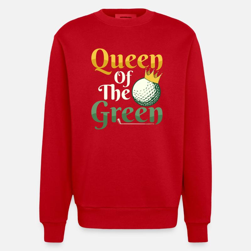 Reine Du Vert Golf Golf Golfeur - Sweat bio épais oversize fabriqué en UE - rouge