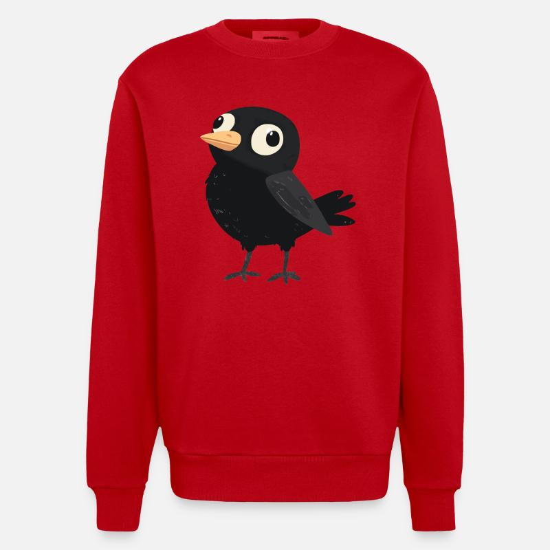 kleiner dummer Vogel - Heavyweight Oversized Organic Crew Neck Made in EU - Rot