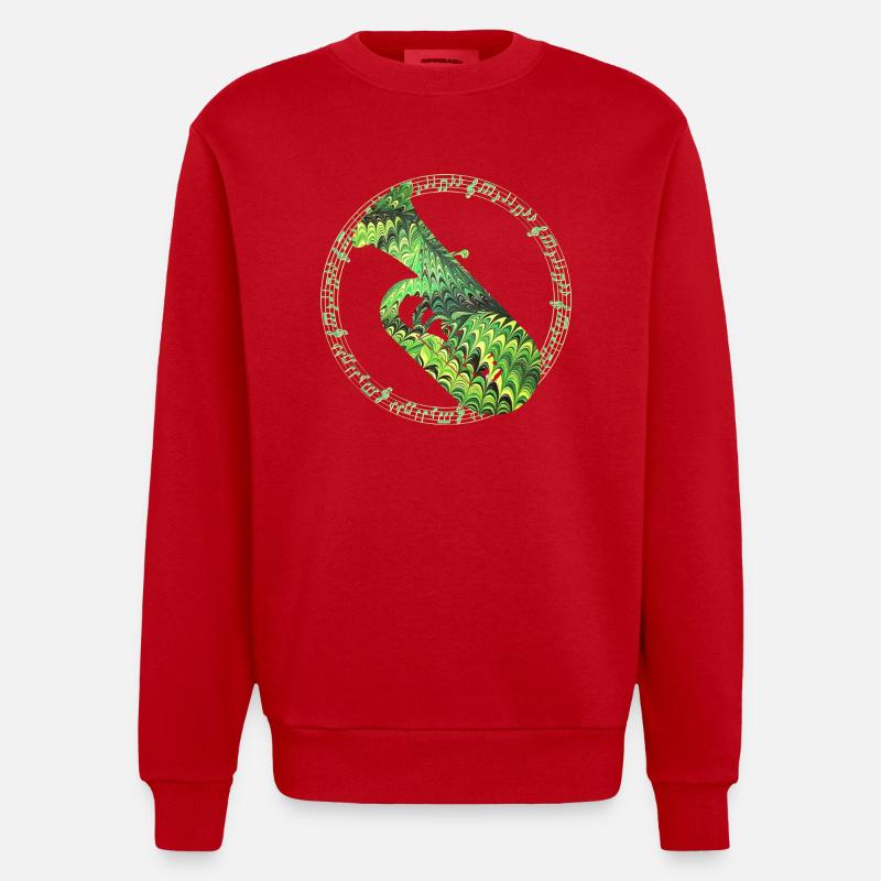 Tuba E 35 - Sweat bio épais oversize fabriqué en UE - rouge