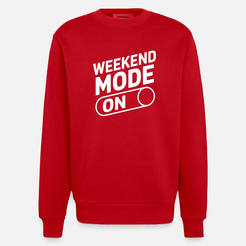 Mode week-end activé - Sweat bio épais oversize fabriqué en UE - rouge