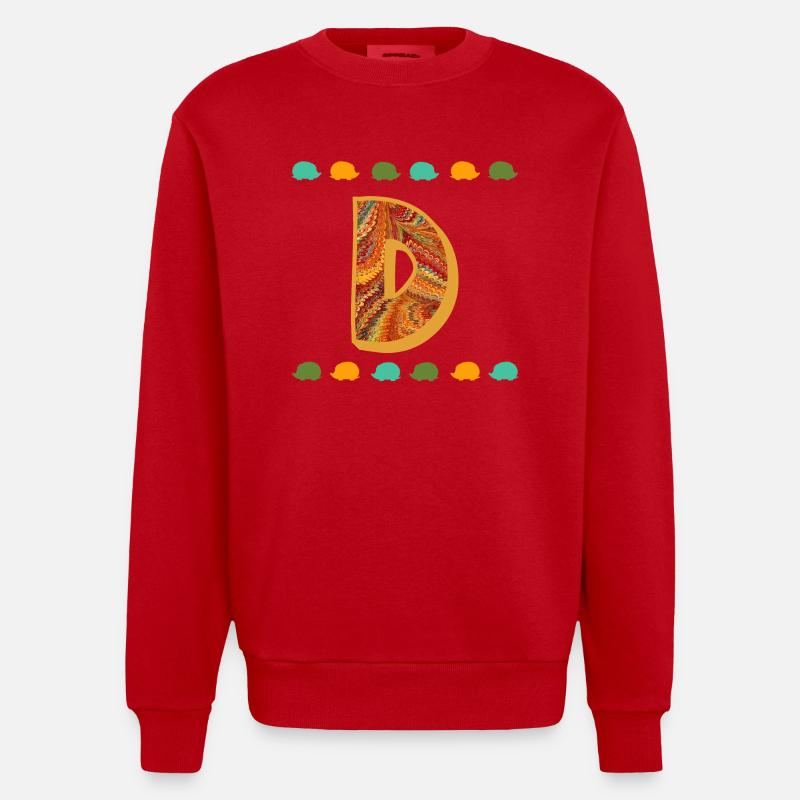 Hérisson E 22 D - Sweat bio épais oversize fabriqué en UE - rouge
