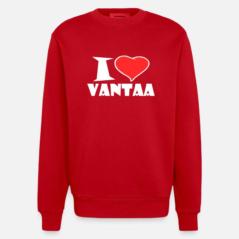 Vantaa - Sweat bio épais oversize fabriqué en UE - rouge