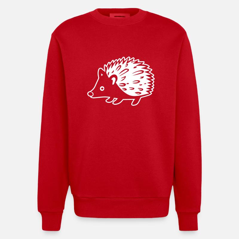 Hérisson - Sweat bio épais oversize fabriqué en UE - rouge