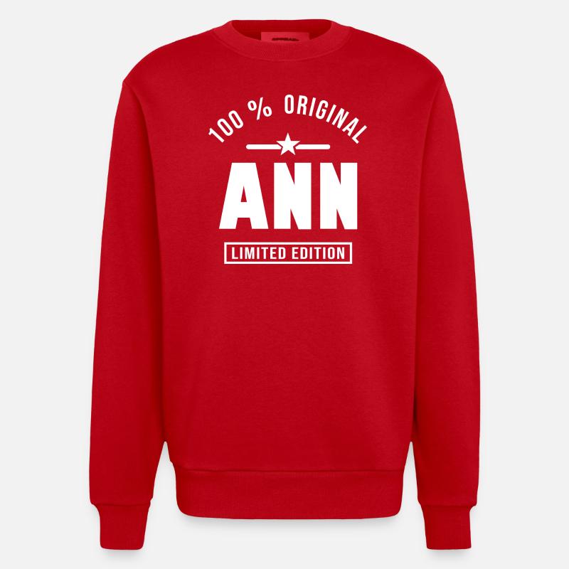Ann ann - Sweat bio épais oversize fabriqué en UE - rouge