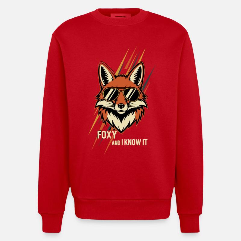 Foxy et moi le savons - Sweat bio épais oversize fabriqué en UE - rouge