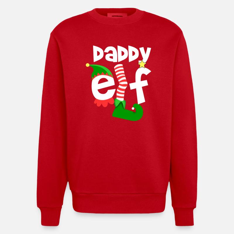 daddy elf - Sweat bio épais oversize fabriqué en UE - rouge