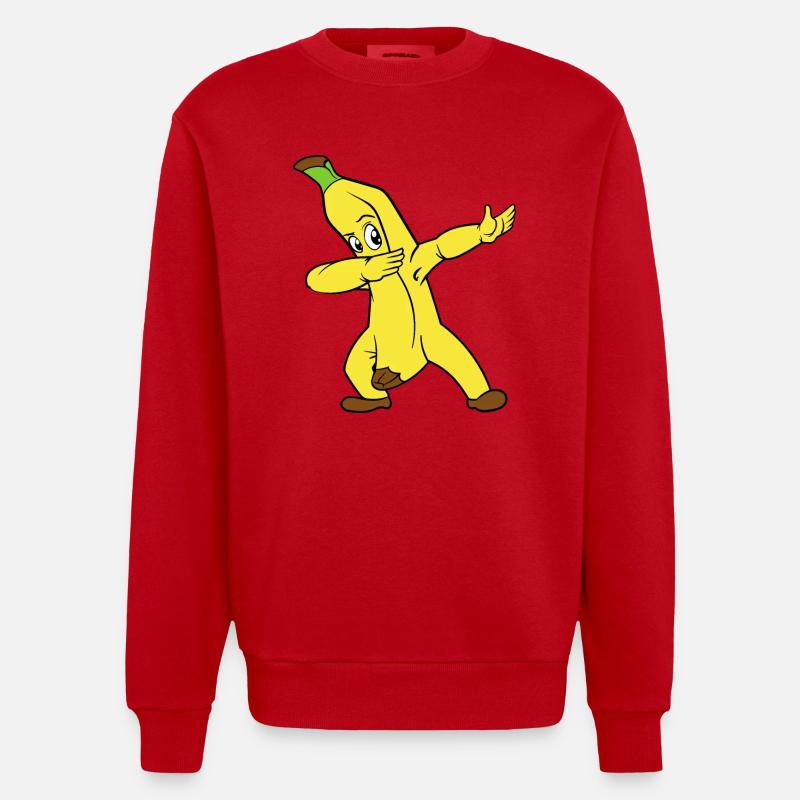 Dabbing Dab Banane - Sweat bio épais oversize fabriqué en UE - rouge
