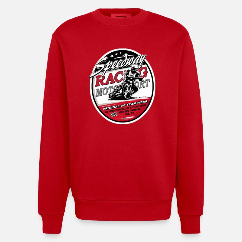 Speedway Racing_AAA - Sweat bio épais oversize fabriqué en UE - rouge