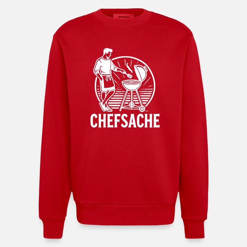 Grillen - Heavyweight Oversized Organic Crew Neck Made in EU - Rot