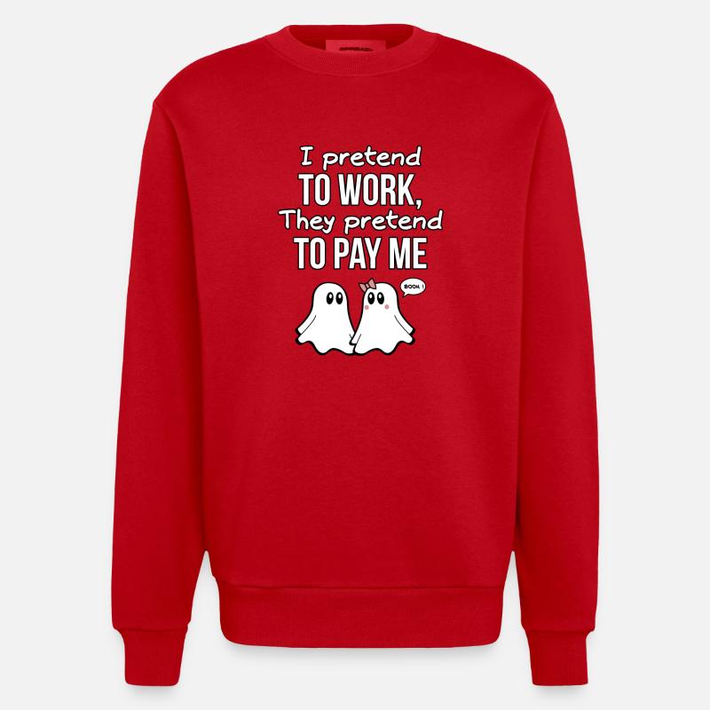 CITATIONS DE GHOST 04 - Sweat bio épais oversize fabriqué en UE - rouge