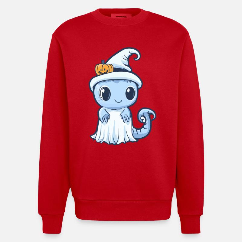 Echse Halloween Comic Geist - Heavyweight Oversized Organic Crew Neck Made in EU - Rot