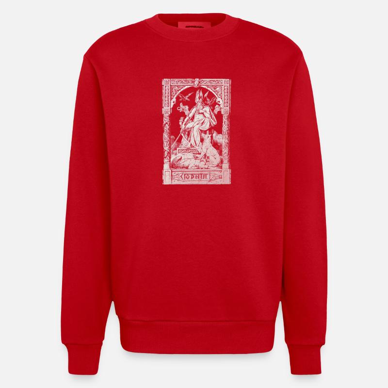 Odin - Heavyweight Oversized Organic Crew Neck Made in EU - Rot