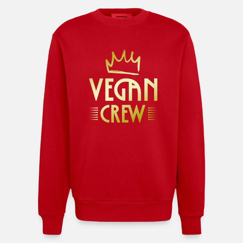 Équipage végétalien - Sweat bio épais oversize fabriqué en UE - rouge