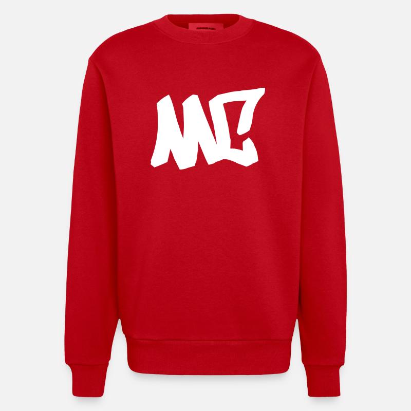 MC - Hip Hop, Rap, Graffiti - Sweat bio épais oversize fabriqué en UE - rouge